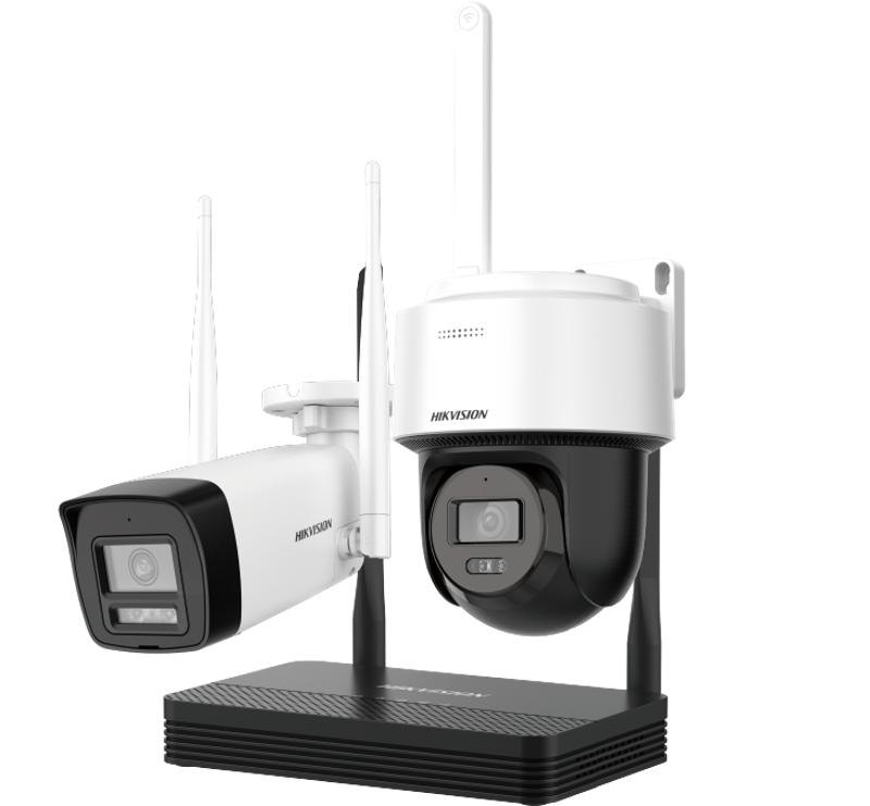 Комплект видеонаблюдения Hikvision NKS424W03H (4 Мп, Wi-Fi, буллет + PT-камера)