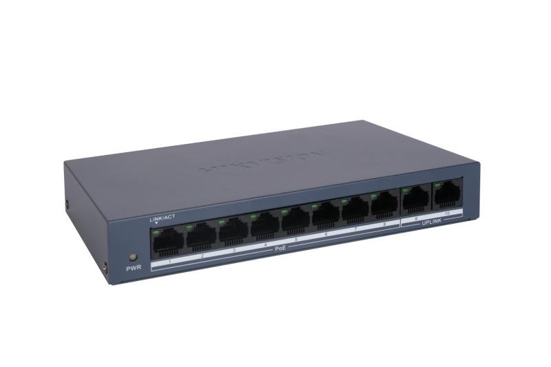 PoE-коммутатор Hikvision DS-3E0110MP-E/M (8 PoE, неуправляемый)