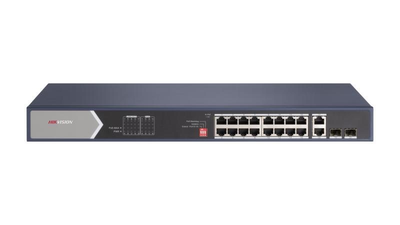 PoE-коммутатор Hikvision DS-3E0520HP-E (16 гигабитных PoE, Hi-PoE 90 Вт)
