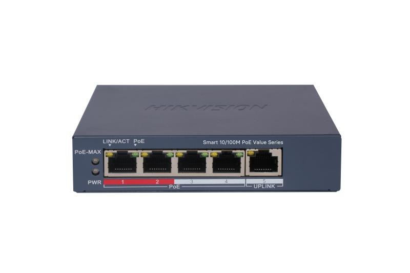 PoE-коммутатор Hikvision DS-3E1105P-EI/M (4 PoE, Smart Managed)