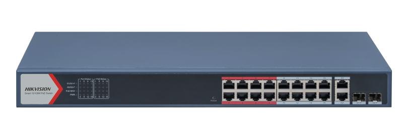 PoE-коммутатор Hikvision DS-3E1318P-EI (16 PoE, Smart Managed)