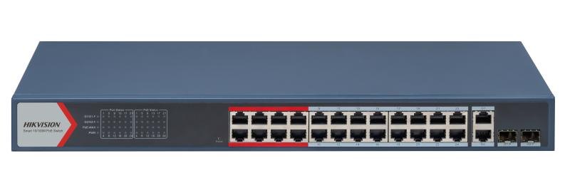 PoE-коммутатор Hikvision DS-3E1326P-EI (24 PoE, Smart Managed)