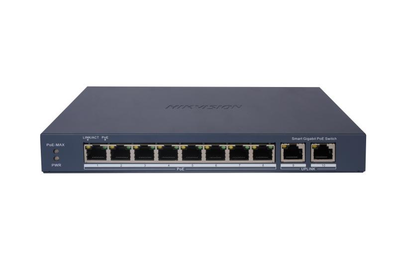 PoE-коммутатор Hikvision DS-3E1510P-EI (8 гигабитных PoE, Smart Managed)