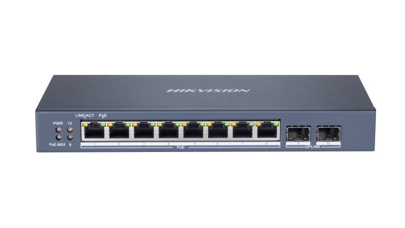PoE-коммутатор Hikvision DS-3E1510P-SI (8 гигабитных PoE, оптические порты)