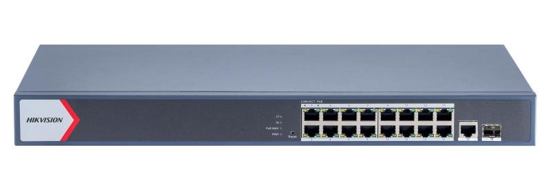 PoE-коммутатор Hikvision DS-3E1518P-EI/M (16 гигабитных PoE, Smart Managed)