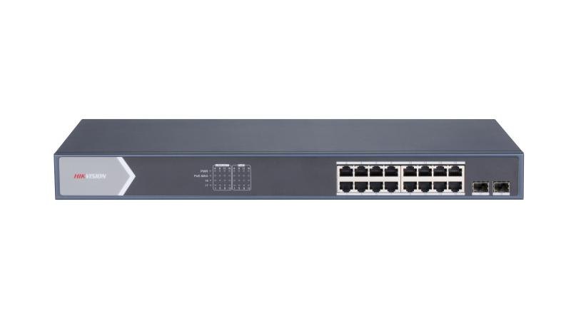 PoE-коммутатор Hikvision DS-3E1518P-SI (16 гигабитных PoE, оптические порты)