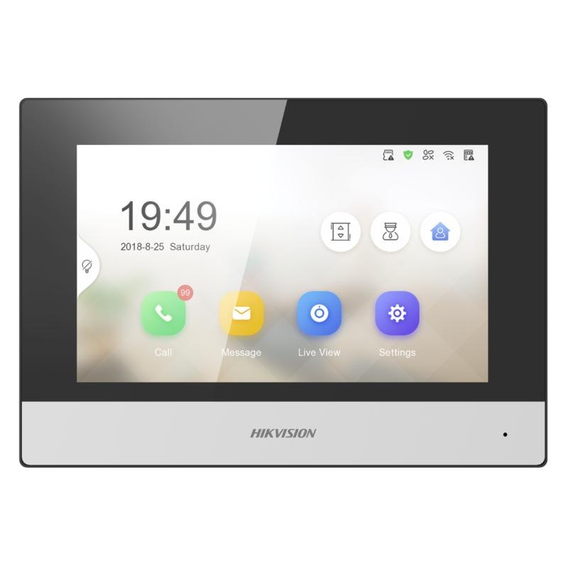 Монитор IP-домофона Hikvision DS-KH6320-TE1(O-STD), 7", сенсорный