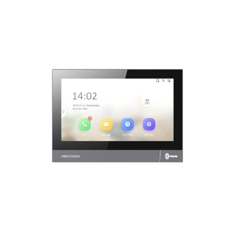 Монитор IP-домофона Hikvision DS-KH8381-WTE1(O-STD), 7", IPS, металл