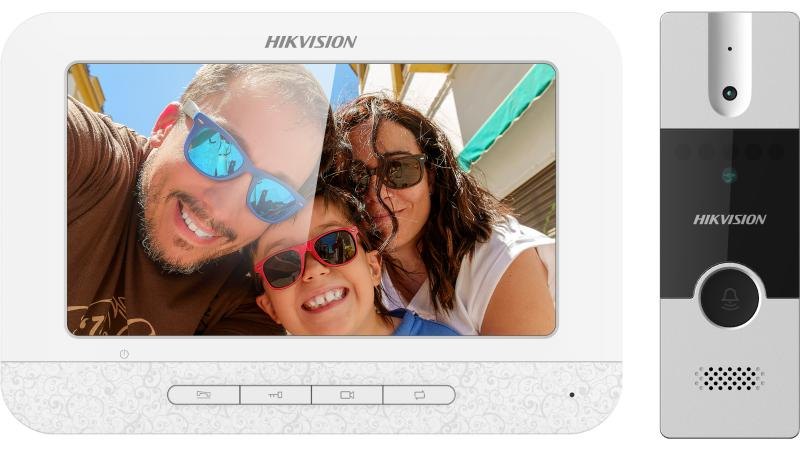 Комплект видеодомофона Hikvision DS-KIS202T(O-STD), аналоговый, 7"