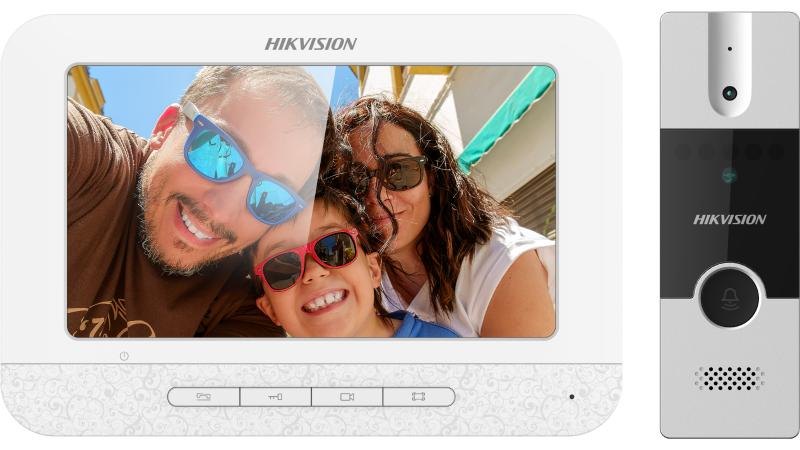 Комплект видеодомофона Hikvision DS-KIS204T(O-STD), 7", с хранением фото