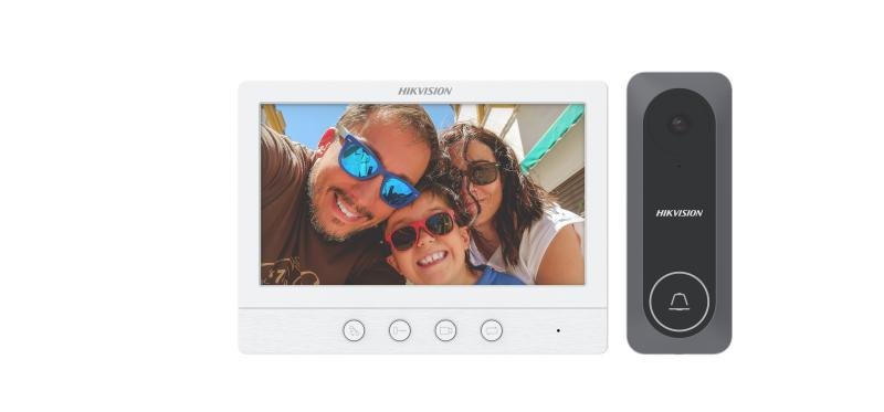 Комплект видеодомофона Hikvision DS-KIS212, HD, 4-проводной