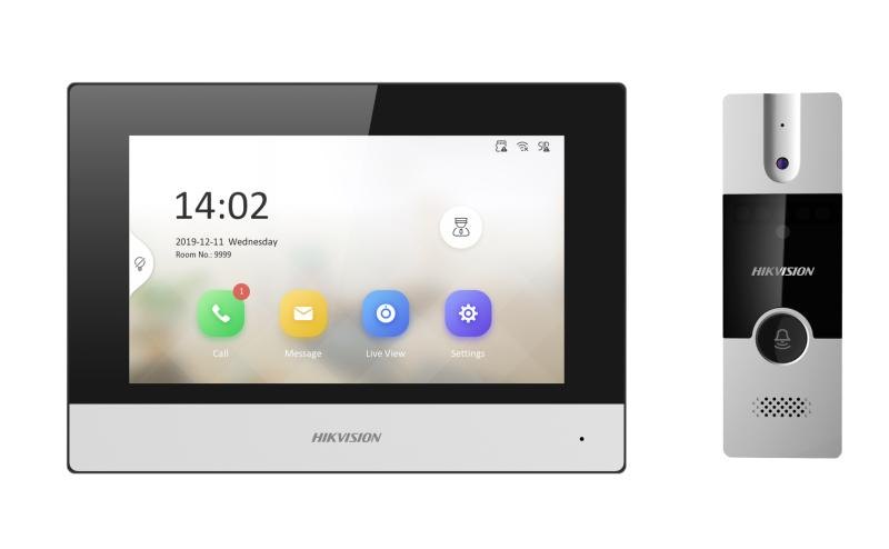 Комплект видеодомофона Hikvision DS-KIS302-P, гибридный