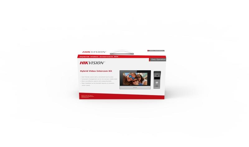 Комплект видеодомофона Hikvision DS-KIS303-P, гибридный, IP65