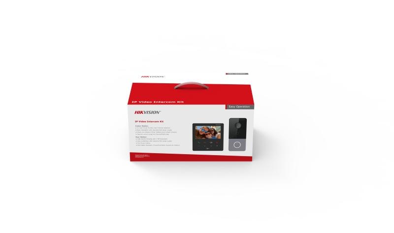 Комплект IP-домофона Hikvision DS-KIS606-P (4 дюйма) для частного дома