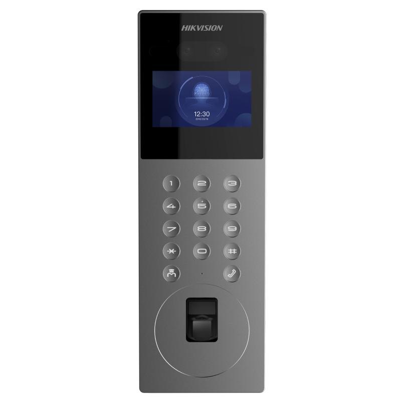 Вызывная панель Hikvision DS-KD9203-FE6(O-STD), IP, лица + отпечатки, 3.5"