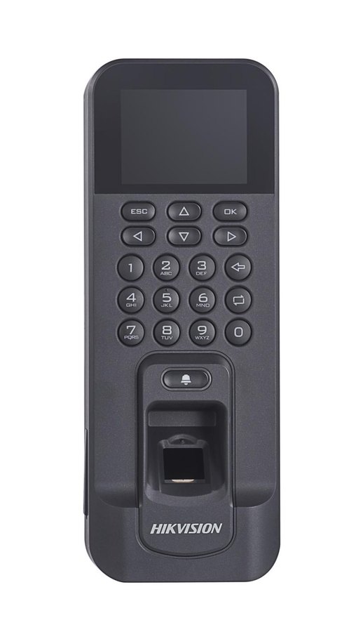 Терминал доступа Hikvision DS-K1T804AEF, автономный, EM, отпечатки, 2.4"