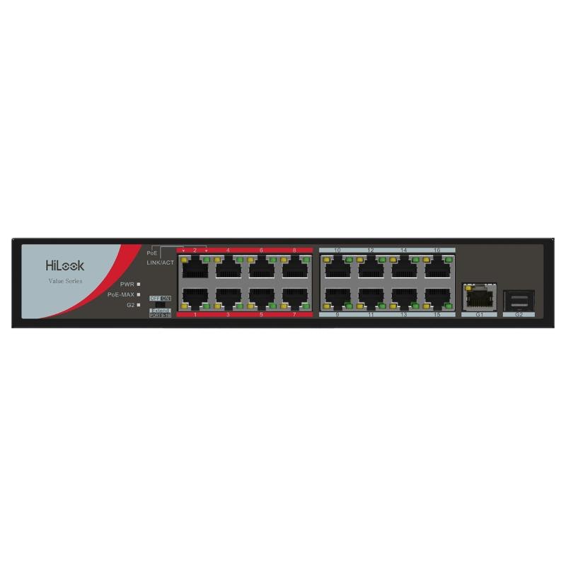 PoE-коммутатор HiLook HL-NS-0318P-130(B) (16 портов PoE, 130 Вт)
