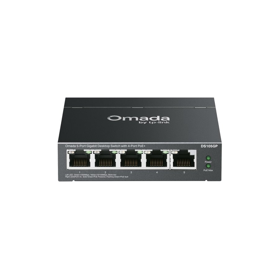 Коммутатор TP-Link DS105GP, 5 портов, 4×PoE+ (Omada)