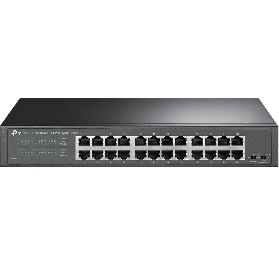 Коммутатор TP-Link TL-SG1024D, 24 порта, гигабитный
