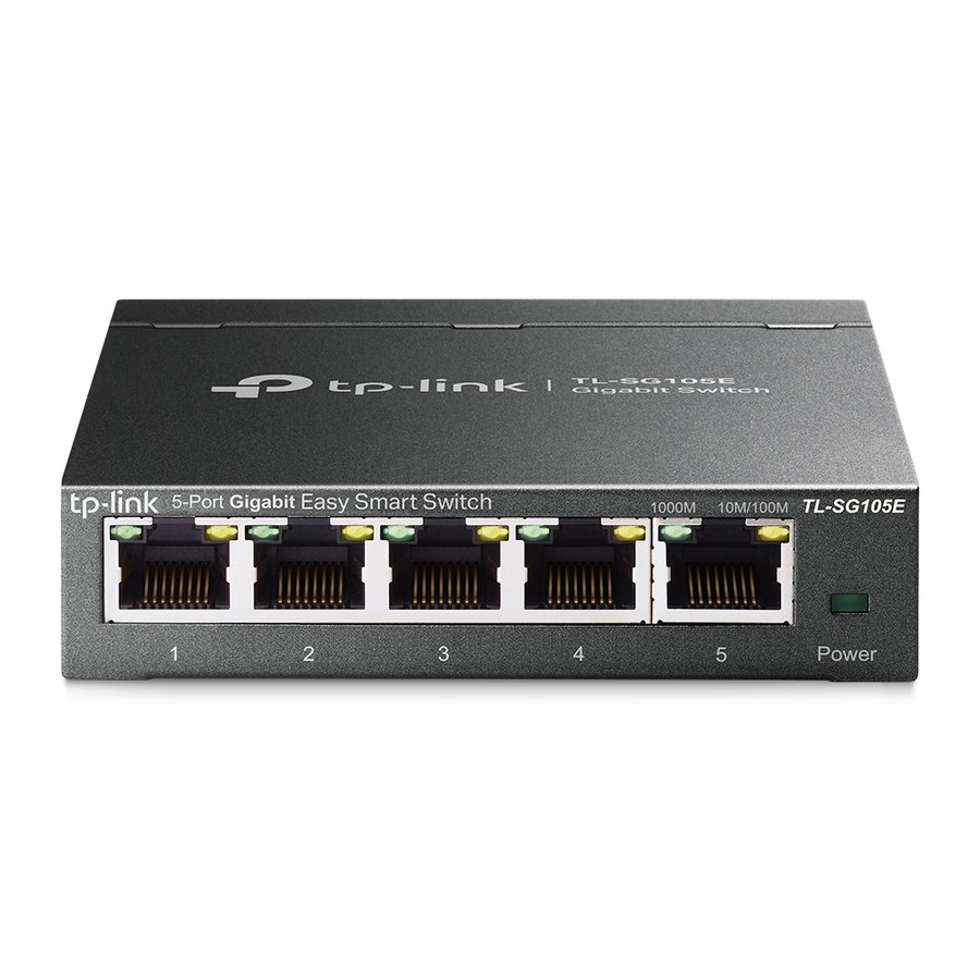 Коммутатор TP-Link TL-SG105E, 5 портов, гигабитный, Easy Smart