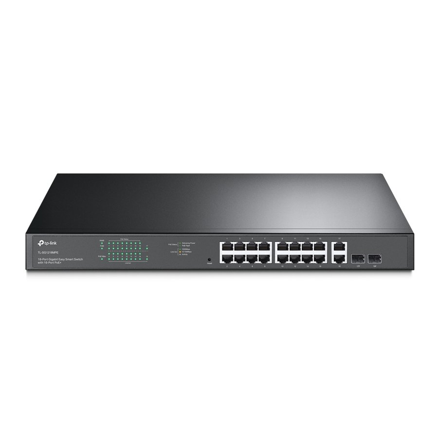 Коммутатор TP-Link TL-SG1218MPE, 16×PoE+, гигабитный, Easy Smart