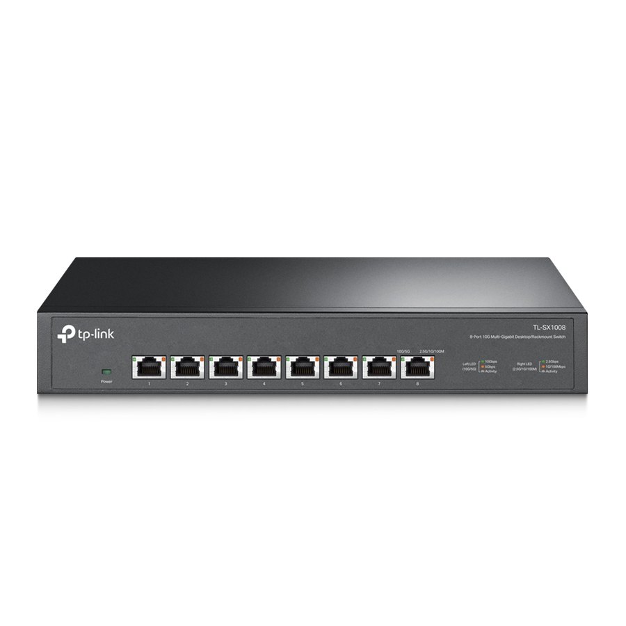 Коммутатор TP-Link TL-SX1008, 8 портов 10 Гбит/с, мультигигабитный