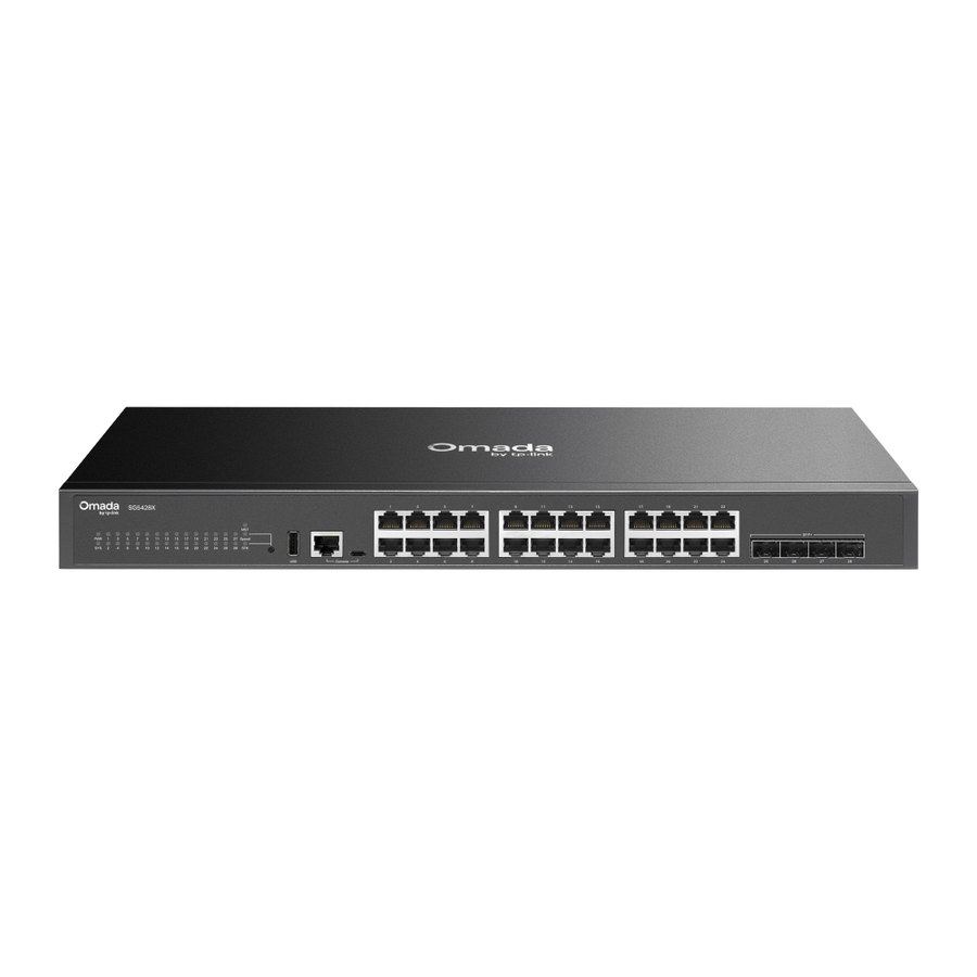 Коммутатор TP-Link SG5428X, 24 порта + 4×10G SFP+, стекируемый L3 (Omada)