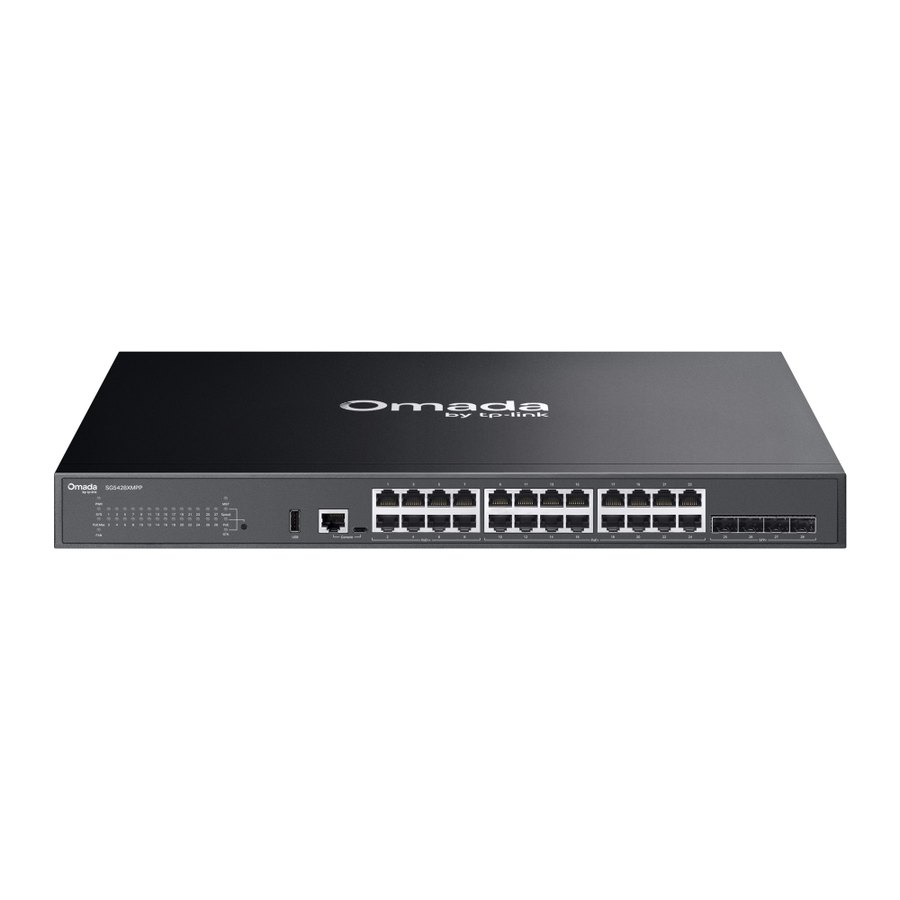 Коммутатор TP-Link SG5428XMPP, 24×PoE++/PoE+ + 4×10G SFP+, стекируемый L3 (Omada)
