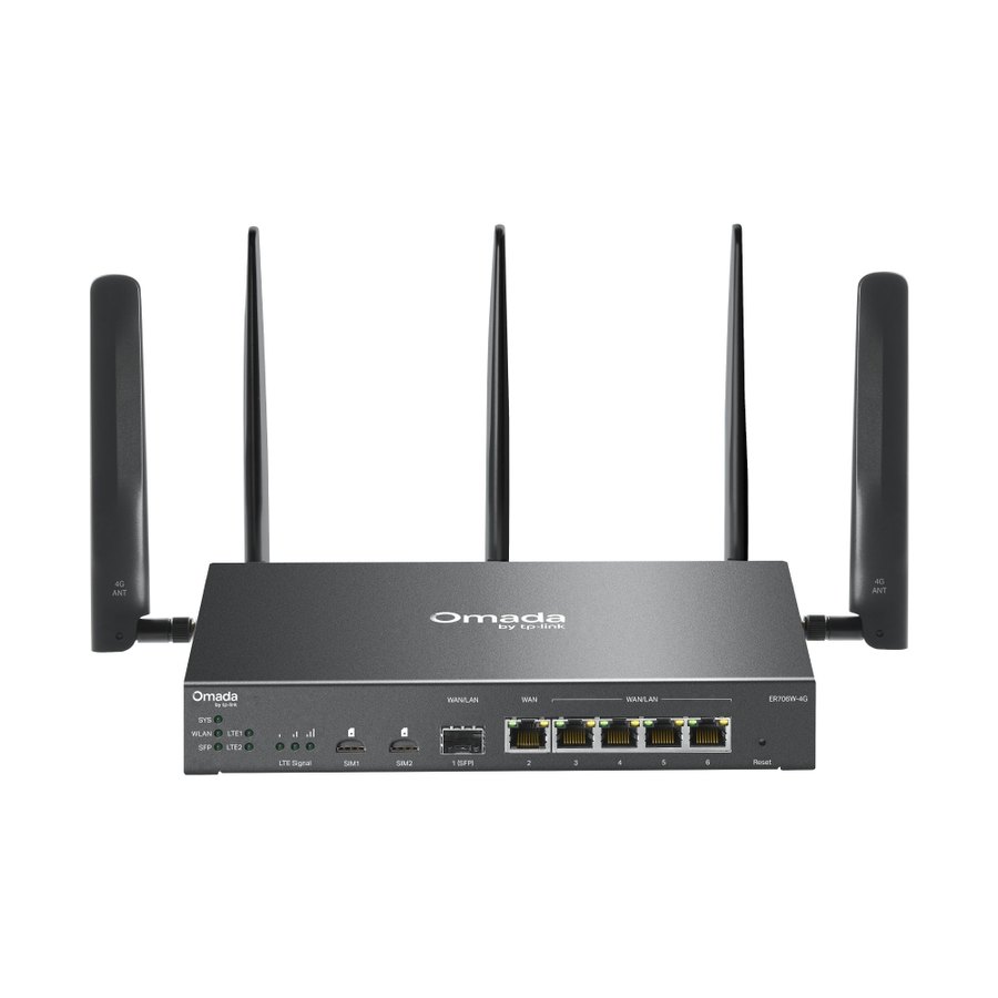 Маршрутизатор TP-Link ER706W-4G, VPN, Wi-Fi 6 AX3000, 4G+ Cat6 (Omada)