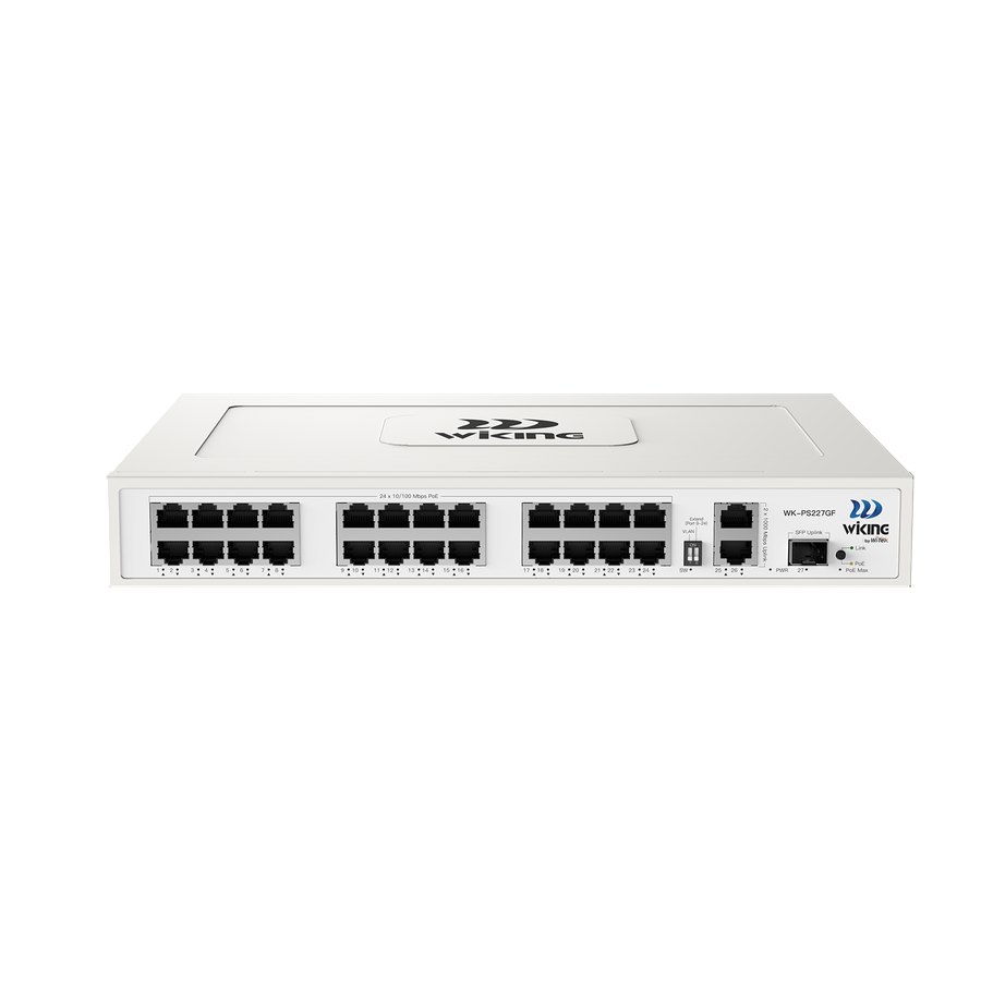 PoE-коммутатор Wi-Tek WK-PS227GF (24 PoE + 2 uplink + 1 SFP)