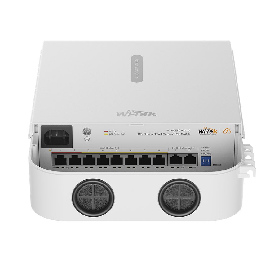 Уличный облачный PoE-коммутатор Wi-Tek WI-PCES210G-O (8 PoE + 2 uplink)