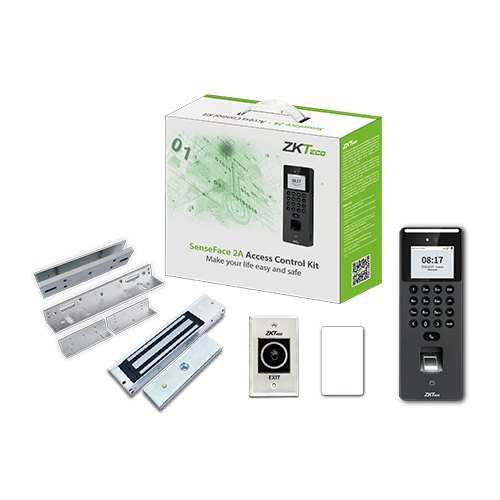 Комплект СКУД ZKTeco SenseFace 2A Kit B (терминал + замок + кнопка)