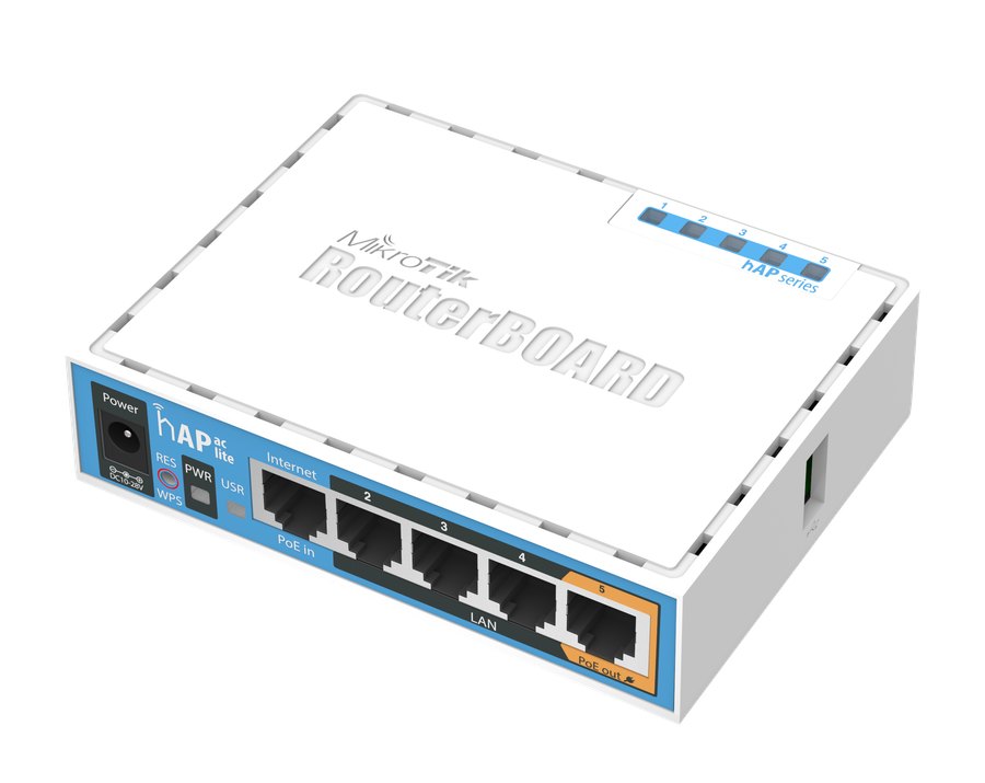 Двухдиапазонный маршрутизатор MikroTik hAP ac lite (RB952Ui-5ac2nD)