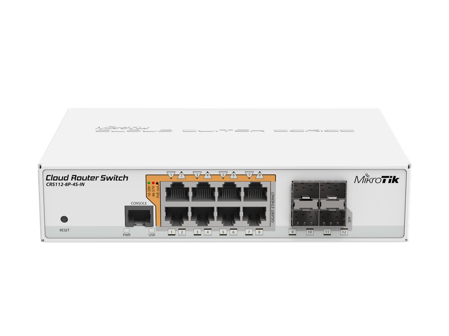 Коммутатор-маршрутизатор MikroTik CRS112-8P-4S-IN