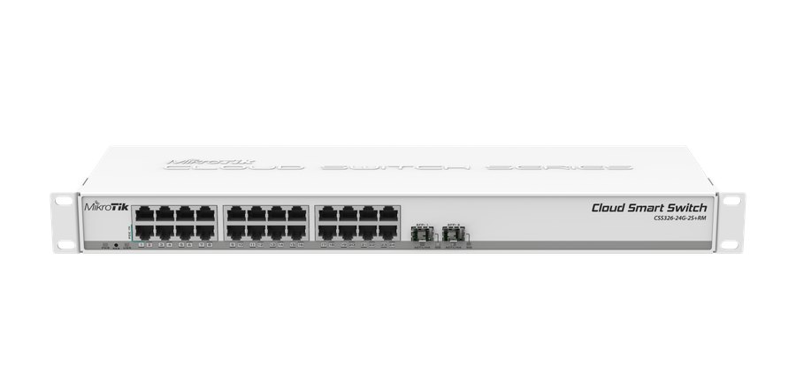 Управляемый коммутатор MikroTik CSS326-24S+2S+RM